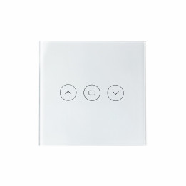 SmartWise Rollladen-/Shader-/Vorhang-Smart-Schalter, eWeLink-kompatibel, mit weißer Touch-Glasfrontplatte