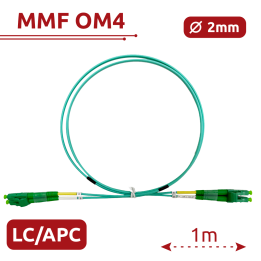 SAFIRE SF-LC-APC-LC-APC-OM4-DX-1M-A 1м LC-LC OM4 дуплексный оптоволоконный патч-корд
