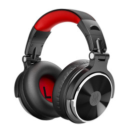OneOdio Pro10 Wired Over-Ear Headphones (Red)