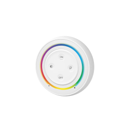 Wall mounted controller RGB+CCT Round 1-zone 2xAAA White S2-W