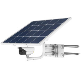 Hikvision DS-2TXS2628-10P/QA/GLT/CH36S80 Cámara IP térmica híbrida con colector solar y montaje en poste, 720p/4MP, LTE, PoE