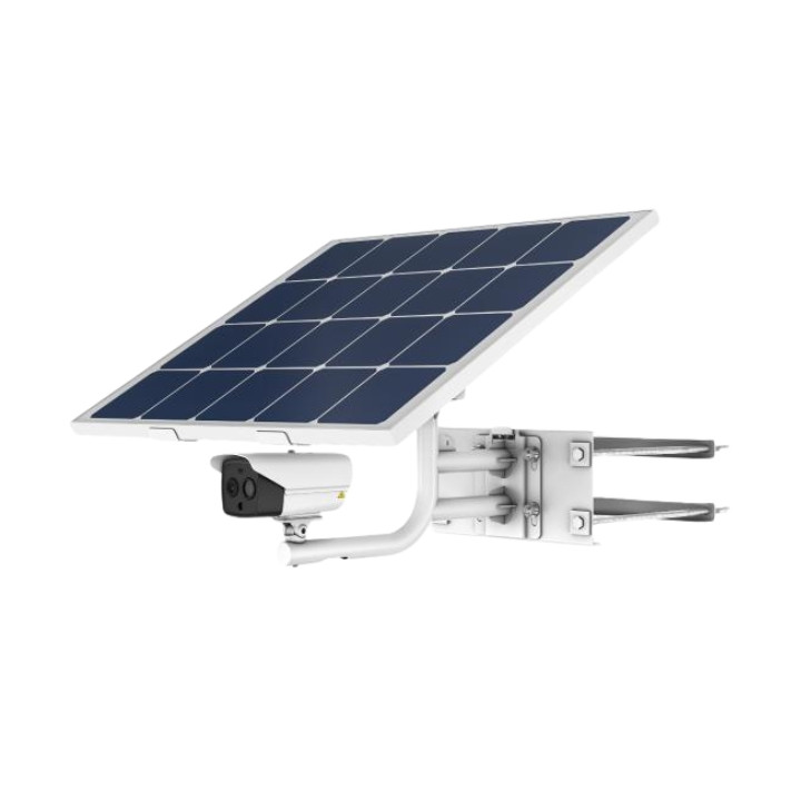 Hikvision DS-2TXS2628-10P/QA/GLT/CH36S80 Cámara IP térmica híbrida con colector solar y montaje en poste, 720p/4MP, LTE, PoE