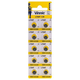 Vinnic L754F / AG5 / LR48 / 193 1,5 В 60 мАч Щелочные батарейки 10 шт.