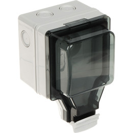 ATLO ATLO-S1IP6 Outdoor Surface-Mounted Single Socket IP66 – Weatherproof Schuko Power Outlet