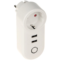 Sumanus ATLO-P1U2-TUYA Wi-Fi Smart Plug with 2 USB Ports, Tuya Smart Life App, Voice Control Compatible