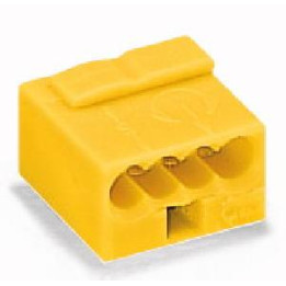 Micro Push Wire Spring Terminal 4-pin 0.6-0.8mm Yellow