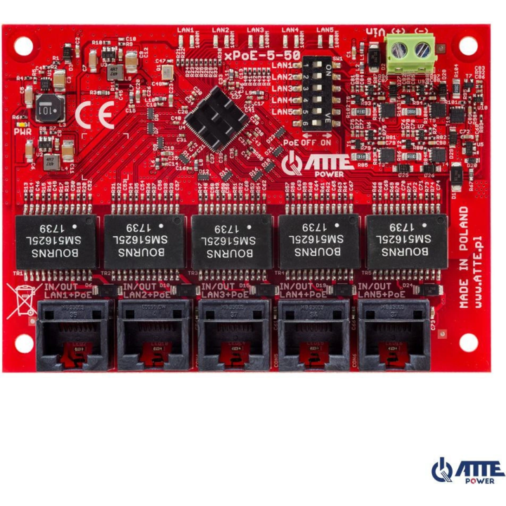 ATTE xPoE-5-50-OF Conmutador PoE de 5 puertos