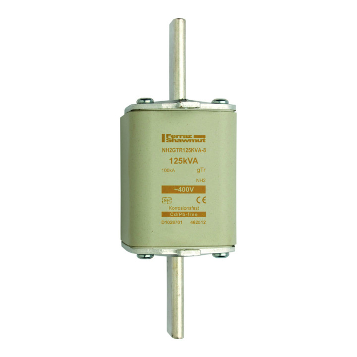 NH fuse-link gTr, 400VAC, size 2, 250KVA, top indicator/live tags
