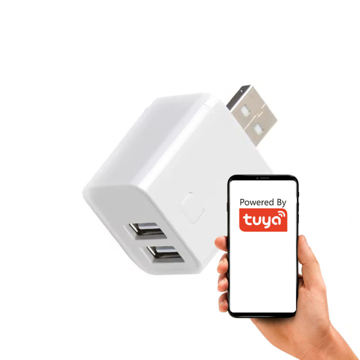 Умный мини-переключатель, адаптер USB, 2 порта, 5–12 В, Wi-Fi TUYA