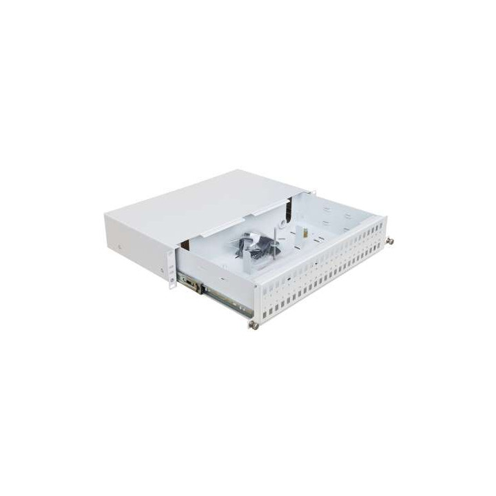 Mantar MAN-2U-19-48-SC-S-W 19" 2U 48-Port SC Simplex Fiber Optic Sliding Patch Panel