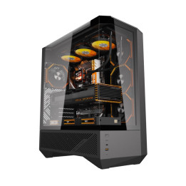 darkFlash DY460 Black Computer Case + 4 ARGB Fans