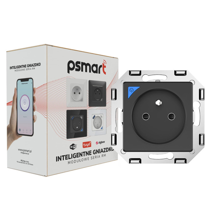 Psmart ZigBee Smart Socket with Energy Monitoring RM Series Black (No Frame)