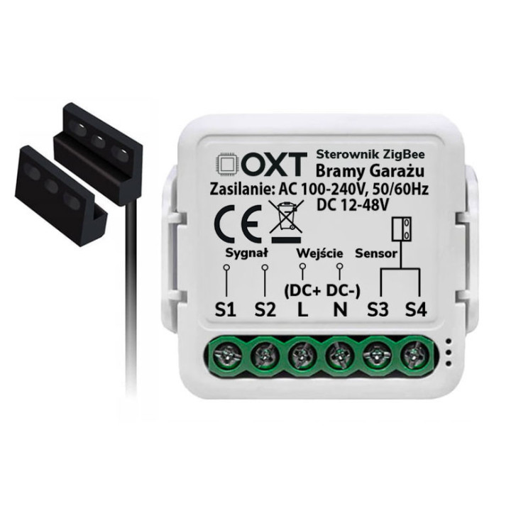 OXT ZigBee TUYA Garage Door Motor Controller with Sensor