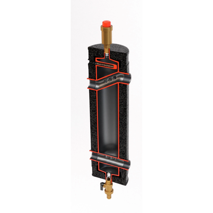 Insulated SHE-CD Condens hydraulic coupling for 55 kW 1'' EPP