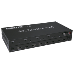 MARCA BLANCA HDMI-MATRIX-4X4-4K 4x4 HDMI Matrix Switch 4K UHD HDR