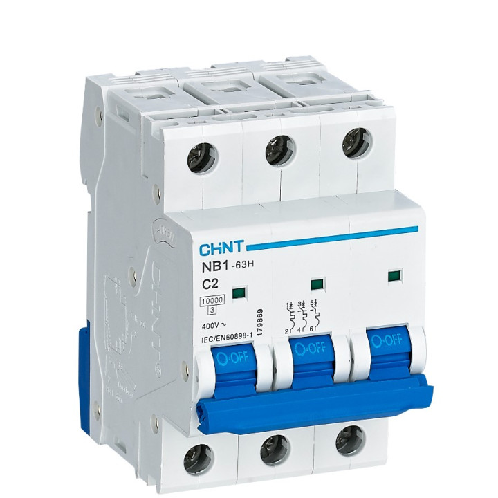 CHINT NB1633 Miniature Circuit Breaker 3P 10A B 6kA