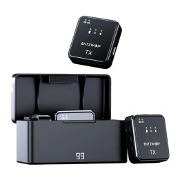 BlitzWolf BW-SX63 Wireless Microphone, 1000mAh (Black)
