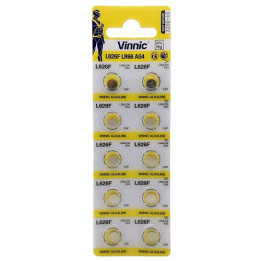 Vinnic L626F / AG4 / LR66 1,5 В 19 мАч Щелочные батарейки 10 шт.