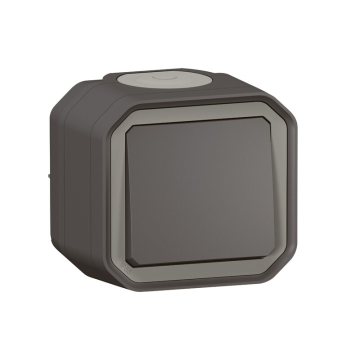 PĀRSLĒDZIS VIRSAPMETUMA PLEXO IP55 10AX ANTRACĪTA