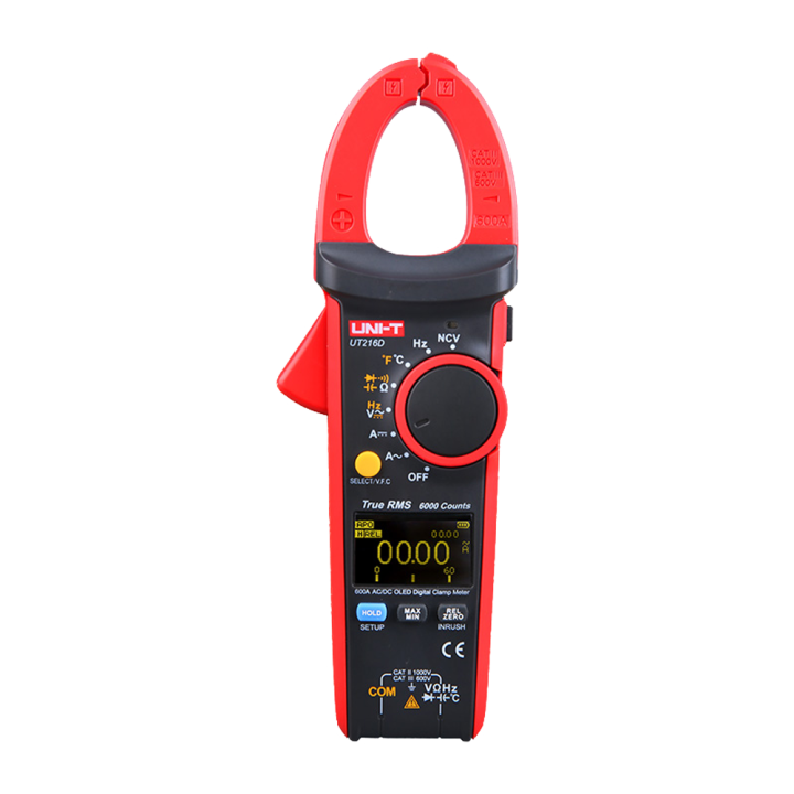 UNI-TREND UT216D True RMS 6000 отсчётов цифровой токоизмерительные клещи тестер переменного/постоянного напряжения и тока
