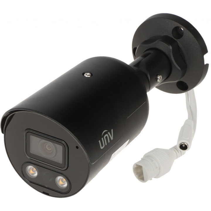 Uniview IPC2128SB-ADF28KMC-I0-BLACK 4K UHD Security Camera with Two-Way Audio and IR Illuminator