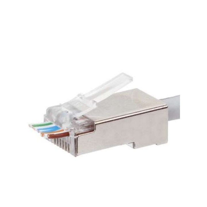 Getfort Connector RJ45 UTP Cat5e Passthrough shielded 8P8C (100 pieces)