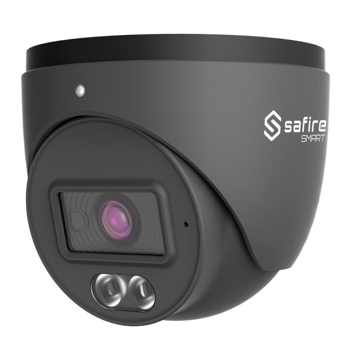SAFIRE SMART SF-IPT010A-2B1-DL-GREY 2MP Turret IP Camera with Wi-Fi, PoE, IP67, Dual Illumination