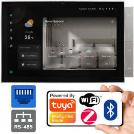 Tuya 10" Touch Panel PRO Gate 2 Channels Ethernet RS485 Spotify Alexa BT WiFi ZigBee