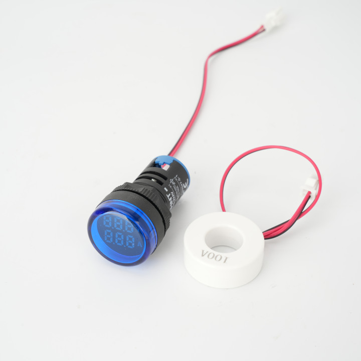 LED INDIKATORS M22 AMP+VOLT ZILS