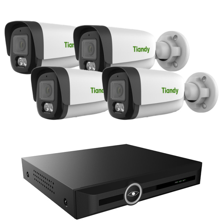 VidiLine KIT-8120-C38WQ-4 8MP 4-Kamera-IP-Überwachungskit mit 20-Kanal-4K-NVR