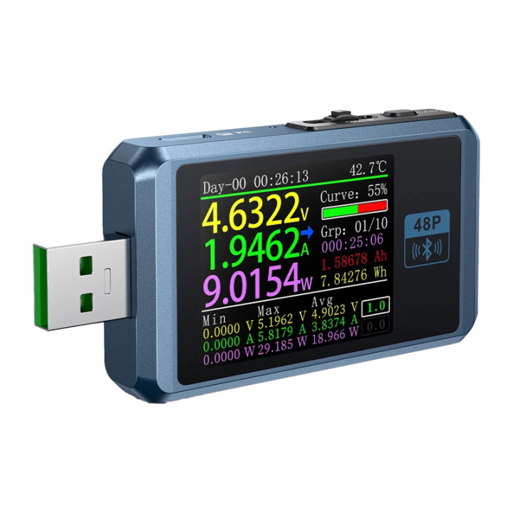 FNIRSI FNB48 BT Tester portów USB z Bluetooth