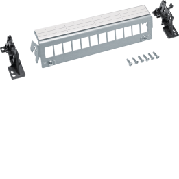 Hager FZ12MK Patch Panel, Universal, Keystone, 12-Port, Empty