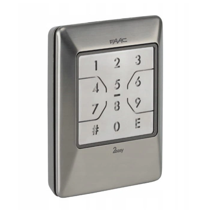 FAAC XKP B INOX Wired code keypad 2easy BUS IP54 24V DC 255 codes 72x21x100mm -20 to 55C