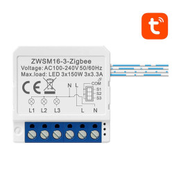 Avatto ZWSM16-W3 Smart Switch Module ZigBee 3.0 TUYA 3-Channel