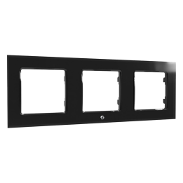 Shelly SH-WALL-FRAME-3-B Smart Wall Switch Frame 3-Gang Matter Black