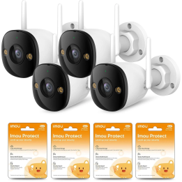 Set of 4 Imou bullet 3 5MP IP cameras with Imou Protect clouds
