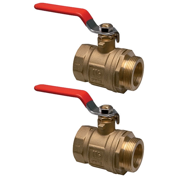 Uponor Magna ball valve set 2 pieces G 1 1/2 inch