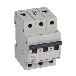 MCB RX? 6000 - 3P - 400V~ - 32 A - C curve - prong/fork type supply busbars