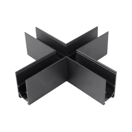 X Connector for Surface-Mounted Magnetic Track, Black