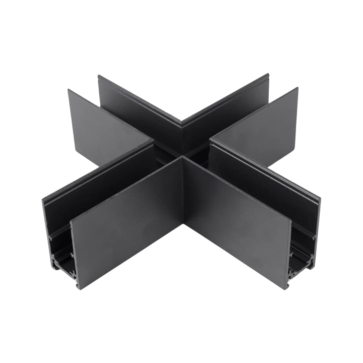 X Connector for Surface-Mounted Magnetic Track, Black