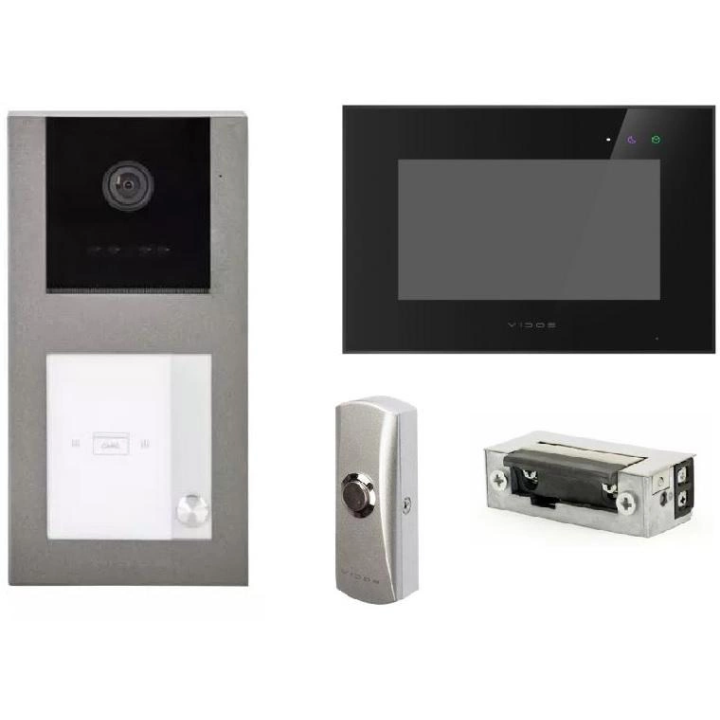 WIDEDOMOFON VIDOS X S11-1/M10B-X + BUTTON + ELECTRIC DOOR OPENER