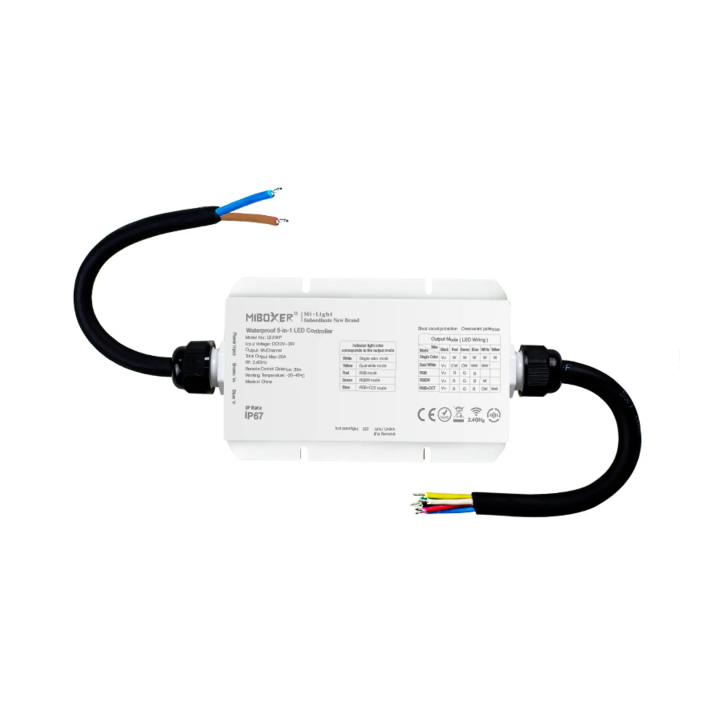 Waterproof LED Controller RGB+CCT 12-48VDC 5in1 LS2-WP