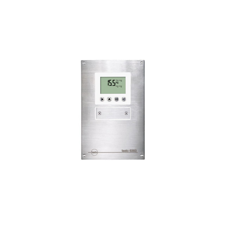 Differential pressure transmitter Testo 6383 panel design for cleanrooms