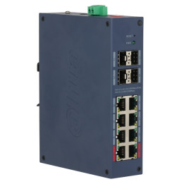 VALDOMAS POE PRAMONINIS KOMUTATORIUS CHS4412-8GT-125 8 PRIEVADŲ + 4X SFP DAHUA