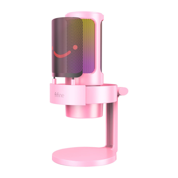 Fifine A8P Condenser Microphone with Stand (Pink)