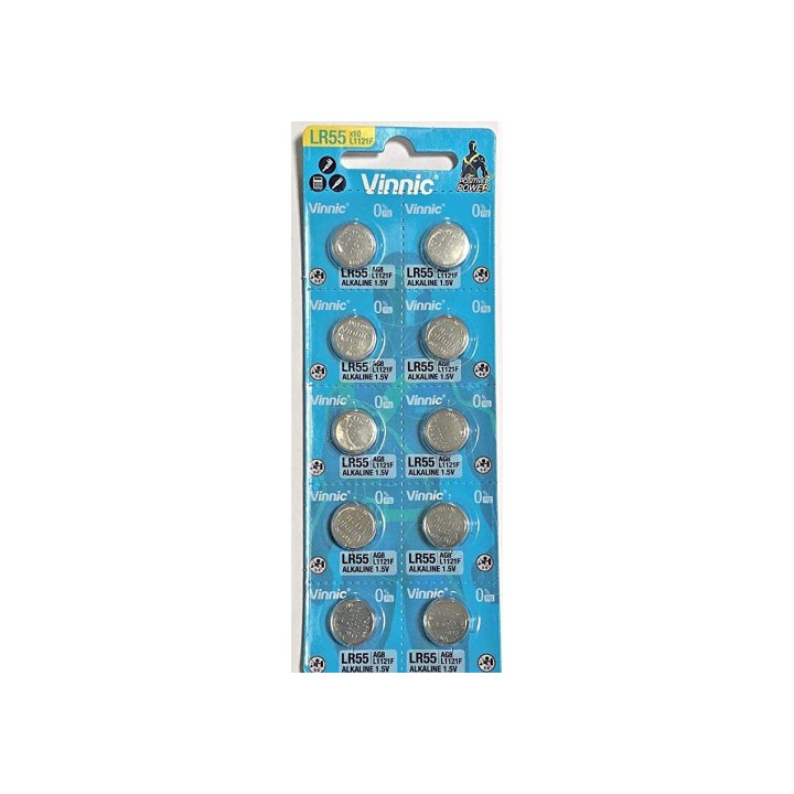 Vinnic L1121F / AG8 / LR55 1,5 В 41 мАч Щелочные батарейки 10 шт.