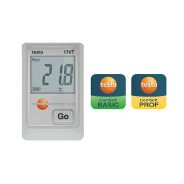 Mini temperature data logger Testo 174 T with USB-C interface