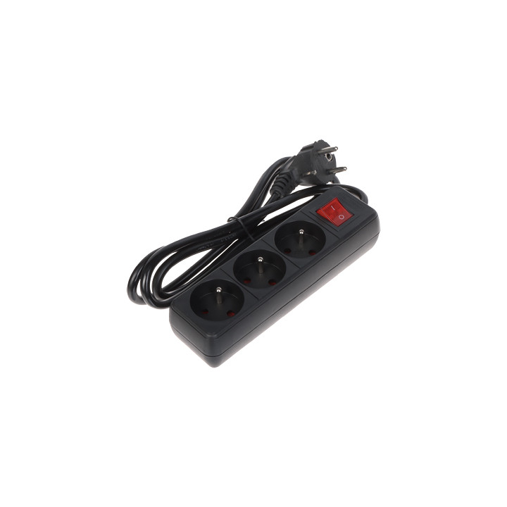 Power Strip PR-1.5M-3G-SW/B 3 Outlets 1.5m Cable Schuko Plug White