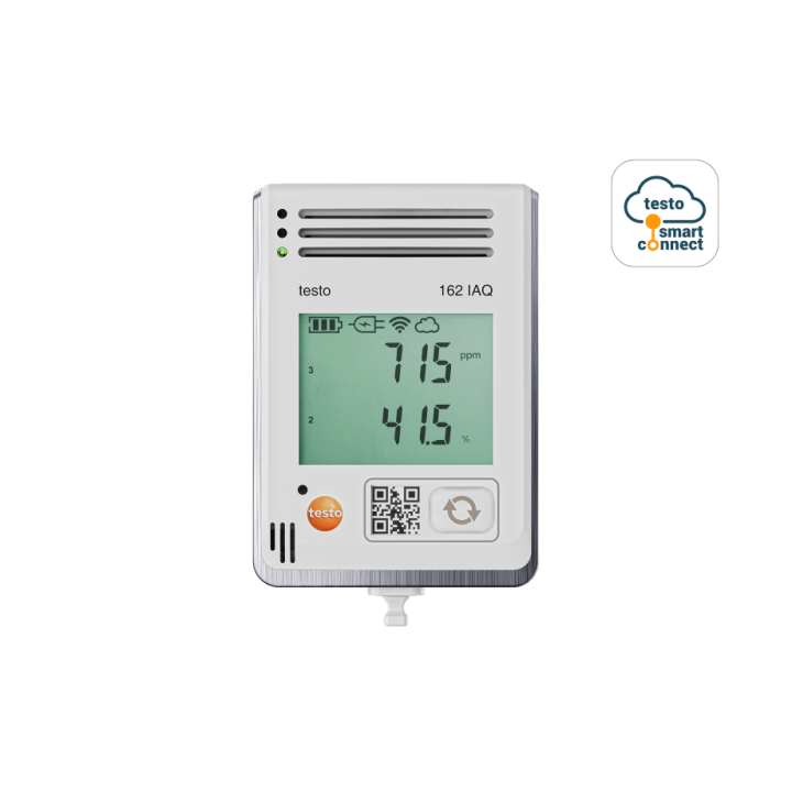 Online IAQ data logger Testo 162 IAQ with integrated temperature, humidity, CO2 and pressure sensors