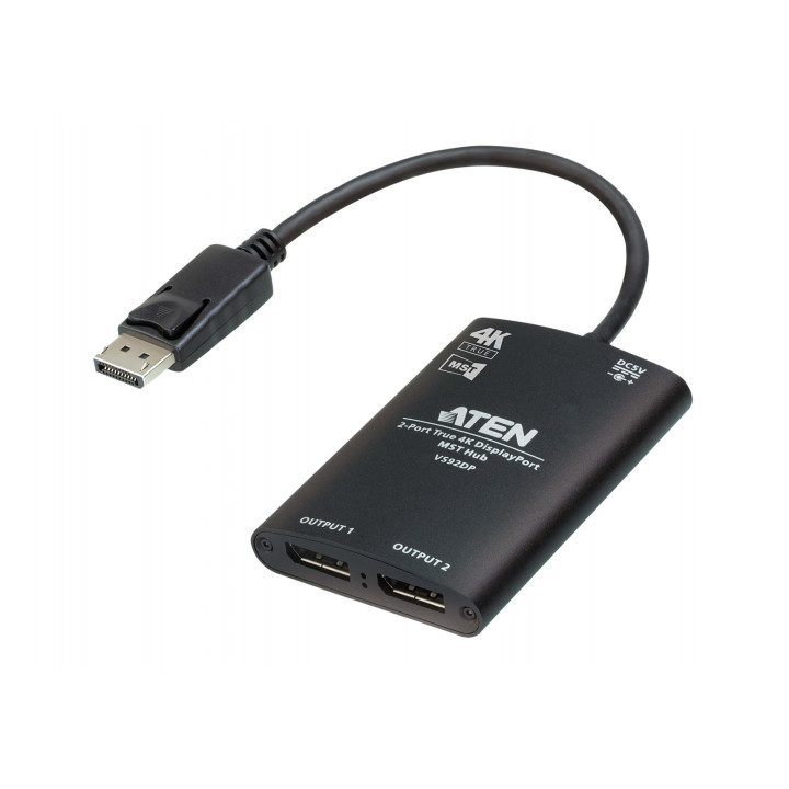 ATEN VS92DP-AT 2-Port True 4K DisplayPort MST Hub